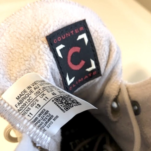 NWT CONVERSE Chuck Taylor Lugged 2.0 Counter Climate High Top Sneaker Tan 11 - Picture 7 of 7